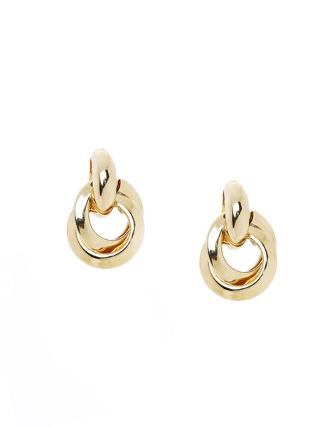 Gold Plated Single Knot Classic Earrings