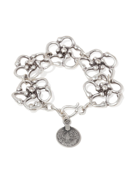 Silver Plated Telkari Flower Bracelet