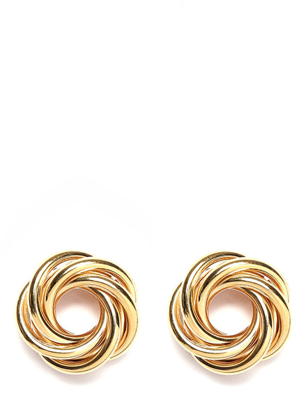 Thingalicious Gold-Toned Spiral Oversized Studs