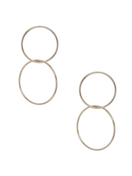 Gold Plated Statement Oversize Double Hoop Earrings