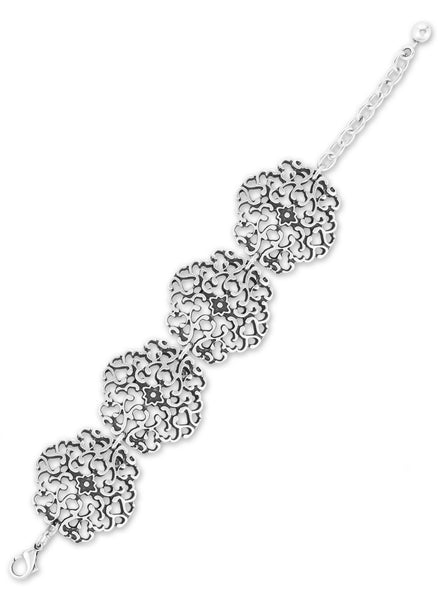 Secret Garden Antique Silver Bracelet - Thingalicious
 - 1