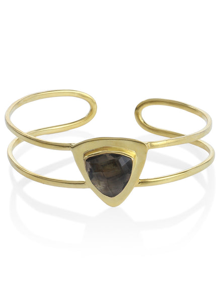 Smoky Gold Cuff Bracelet - Thingalicious
 - 1