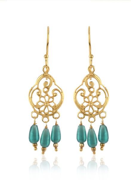 Beaded Dainty Chandelier Earrings - Thingalicious
 - 1