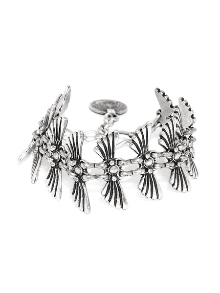 Oxidised Silver Plated Angel Bracelet