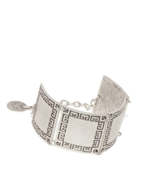 Bold Square Silver Plated Bracelet