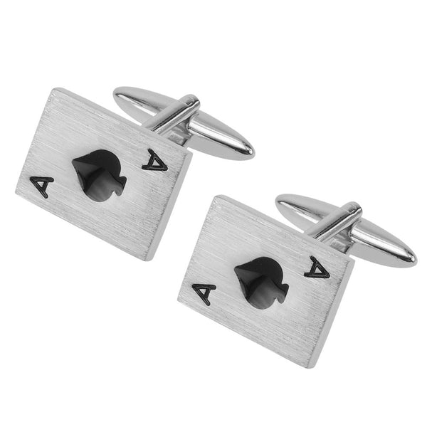 Black Poker Ace Cufflinks - Thingalicious
