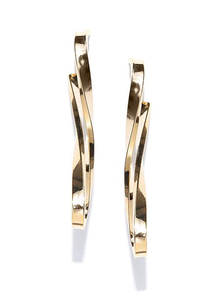 Classic Gold Plated Twisted Earrings