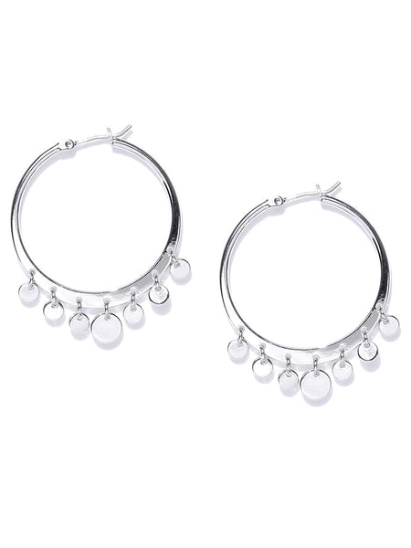 Classic Rhodium Plated Hoop Baali