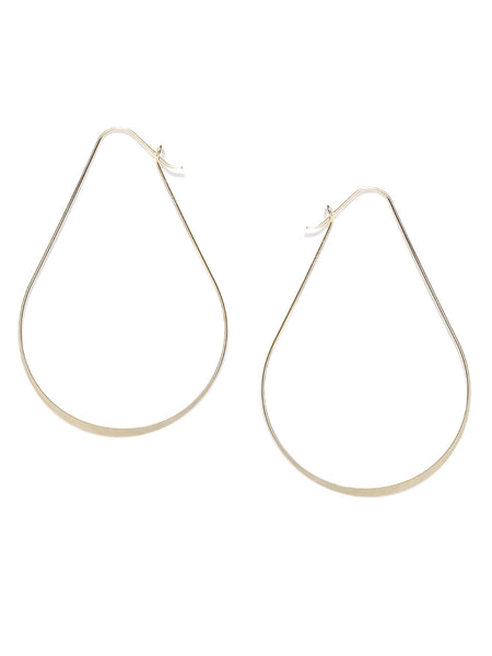 Minimalist Oversized Oval Gold Plated Hoop Baali