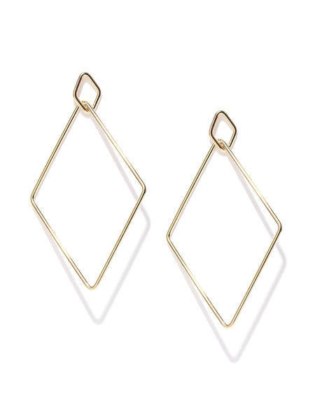 Oversized Gold Plated Geometric Earrings