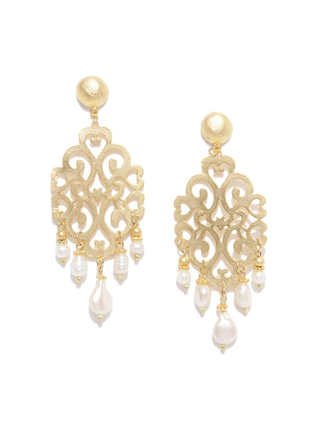 Filigree Pearl Earrings