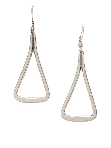 Silver Plated Triangle Earrings