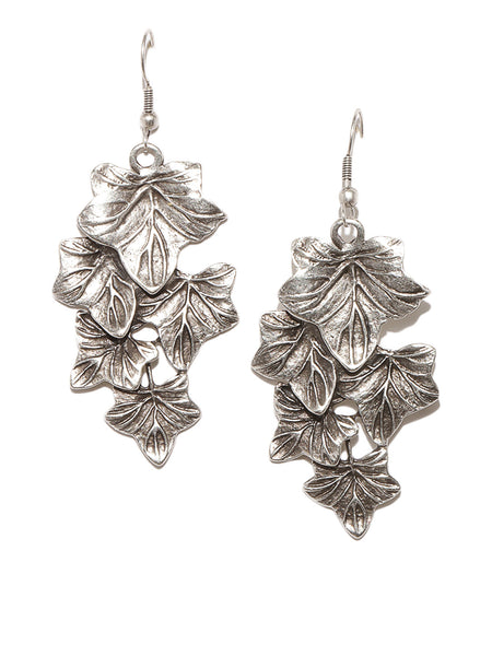 Silver Plated Leaf Earrings