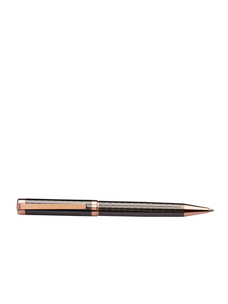 Gunmetal and Rose Gold Textured Designer Roller Pen - Thingalicious
 - 1