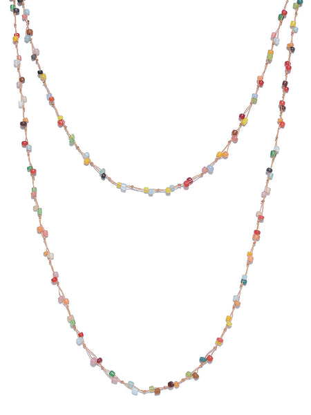 Multicoloured Beaded Opera Necklace for Women & Girls