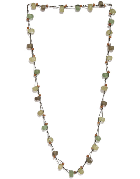 Glass Beads Multicolour Long Necklace