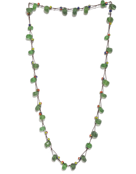 Glass Beads Multicolour Long Necklace