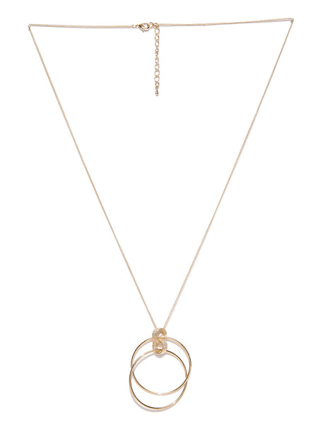 Gold Plated Minimalist Double Linked Necklace