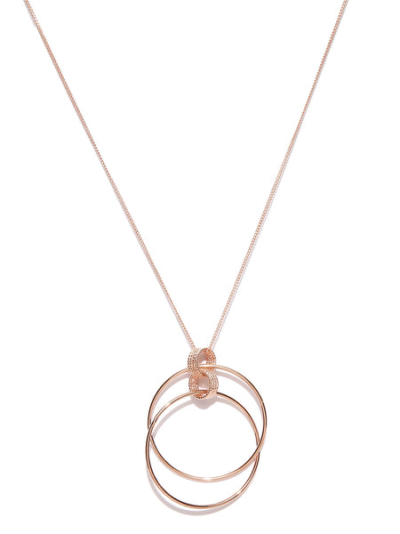 Rose Gold Plated Minimalist Double Linked Necklace