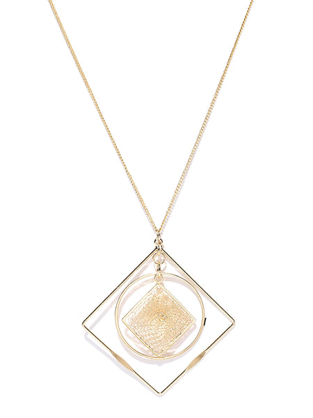 Classic Gold Plated Geometric Necklace