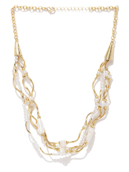 Multi Layered Twisted Pearl Necklace