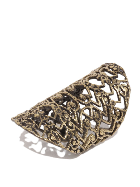 Antique Bronze Filigree Ring