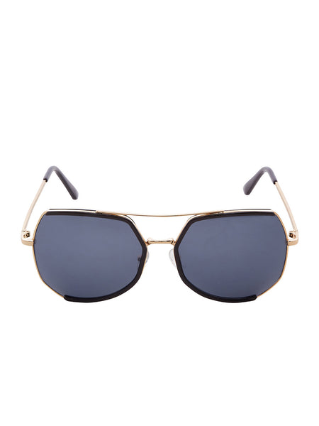 Semi-Rimless Metal  Aviators Black - Thingalicious
 - 1