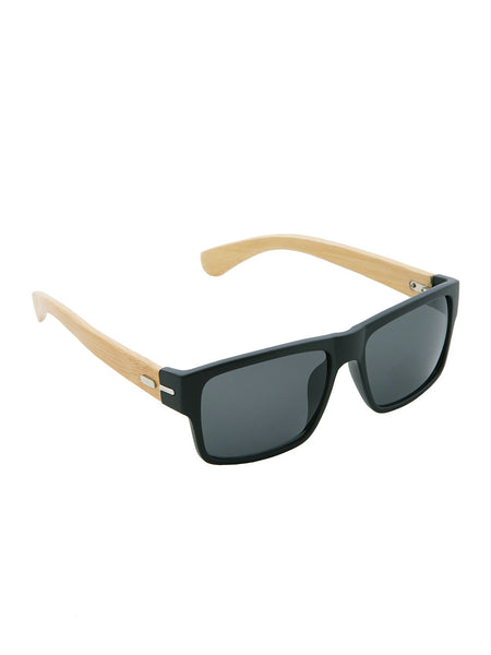 Classic Black Wayfarers with Wood Temple - Thingalicious
 - 1