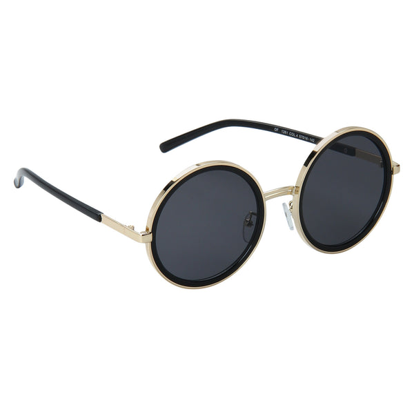 Steampunk Vintage Black Round Sunglasses