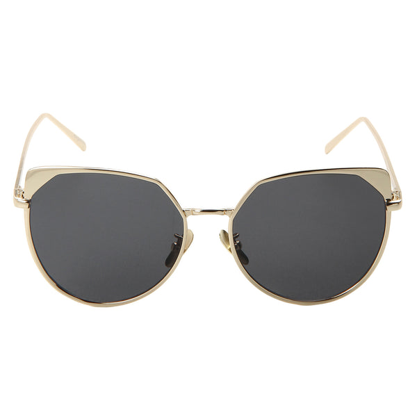 Golden Metal Full Rim UV Protected Sunglasses