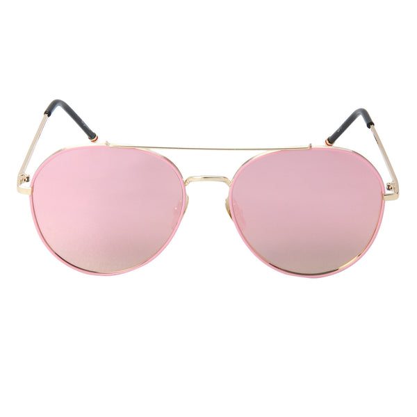 Trendy Rose Pink Reflector Sunglasses