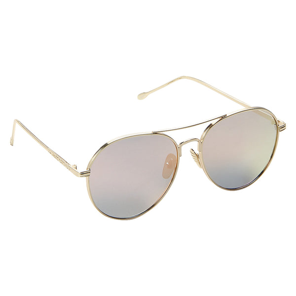 Gold Rim Gold Reflector Sunglasses