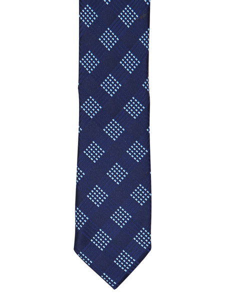 Blue Diamond Print Tie - Thingalicious
 - 1