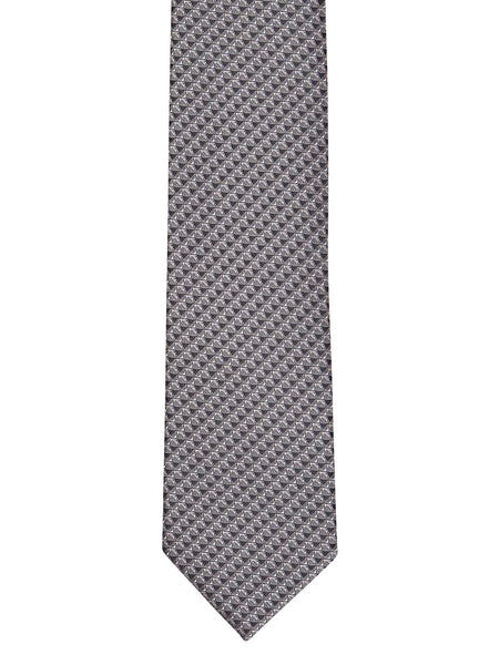 Charcoal Grey Herringbone Slim Tie - Thingalicious
 - 1