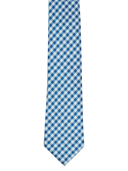 Classic Blue Check Tie - Thingalicious
 - 1