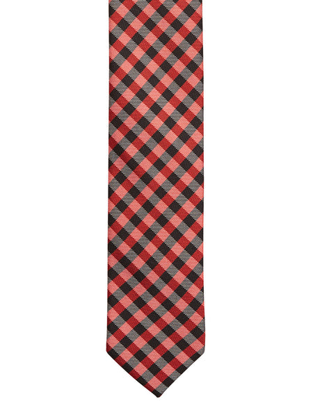 Classic Red and Black Check Tie - Thingalicious
 - 1