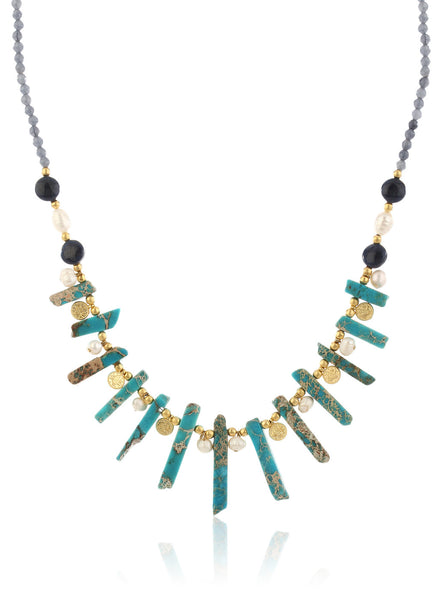 Felicity Turquoise Magnesite Necklace - Thingalicious
 - 1