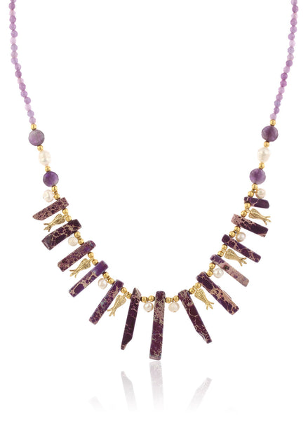 Felicity Purple Magnesite Necklace - Thingalicious
 - 1