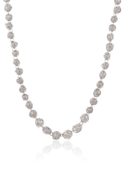 Classic Elegance Pearl Silver Necklace - Thingalicious
 - 1